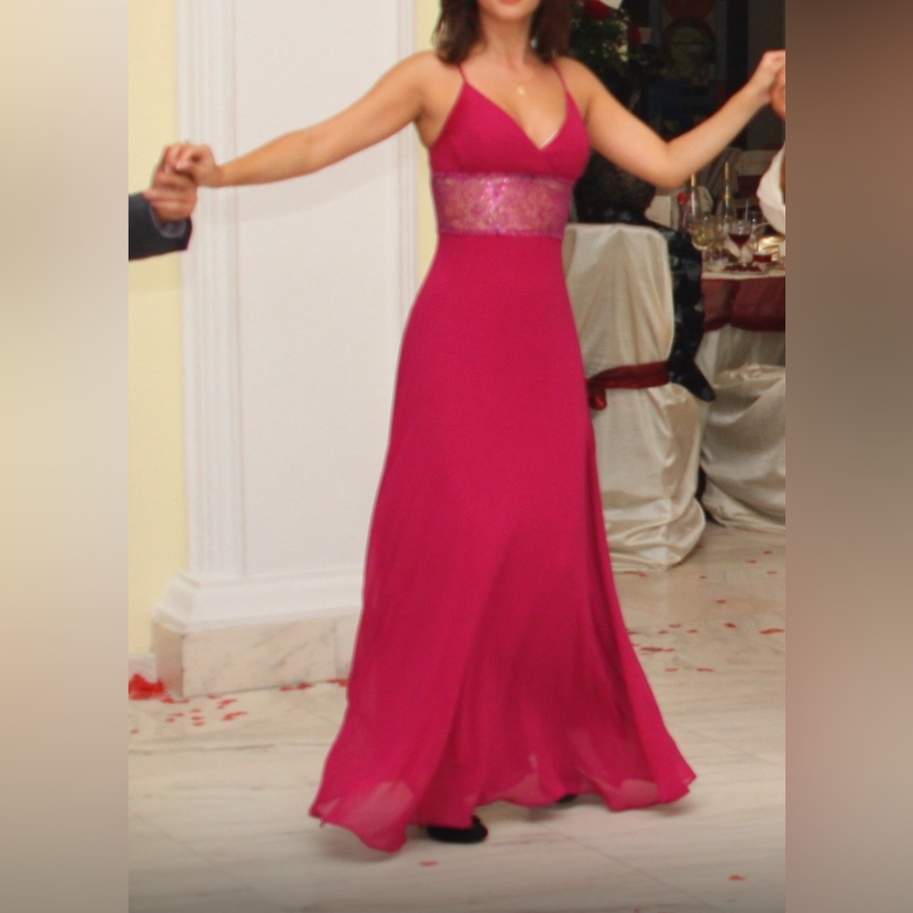 Elegant Pink Evening Gown
